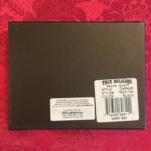 Brand New True Religion Genuine Leather Black Darkar Wallet w/ Desk Valet RFID - Picture 14 of 16